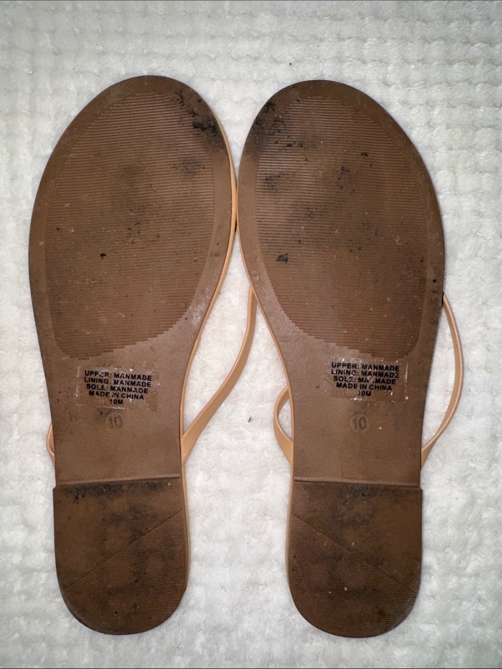 🩴 EUC LOFT Nude Minimalist Flip Flop Sandals – Women’s Size 10 - Picture 7 of 8